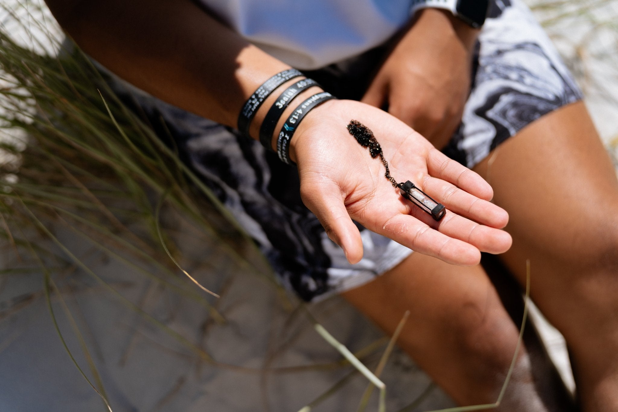 A Piece of New Zealand Hourglass Sand Necklace. - A Piece of New Zealand - necklace